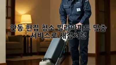 안동 헌집 청소🧹✨ 빌라/아파트 맞춤 서비스로 새집처럼!